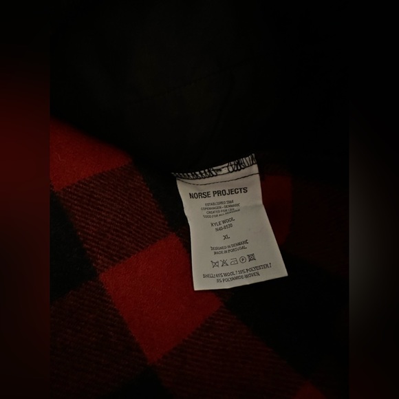 Norse Projects Kyle Wool Shirt Jacket in red plaid - Picture 8 of 13